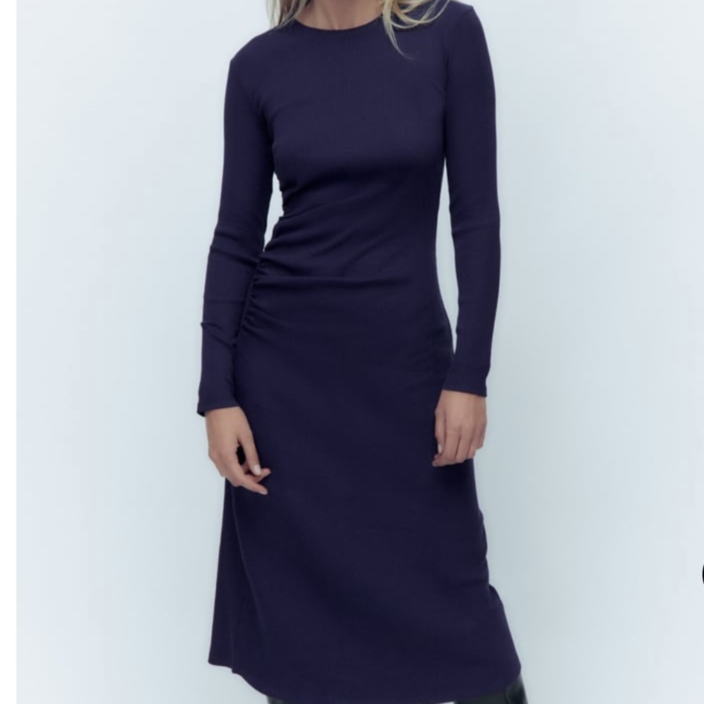 **SOLD**Navy/Blue Ruched Dress